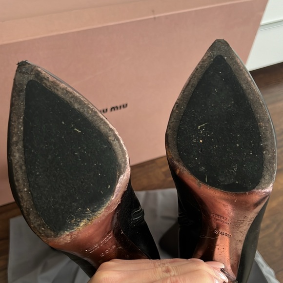 Authentic Miu Miu ruched leather boots - Picture 8 of 8